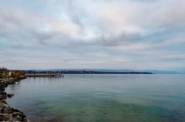 Obraz premium pier and clouds