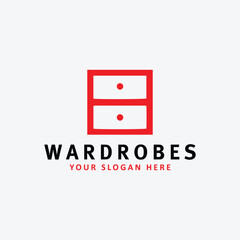 wardrobes clothes logo design vector