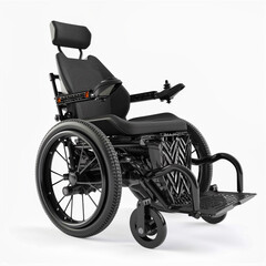 Fototapeta na wymiar electric titan carbon wheelchair modern isolated on white