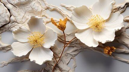 white cherry blossom HD 8K wallpaper Stock Photographic Image