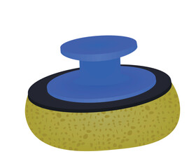 Yellow polish sponge. vector illustration