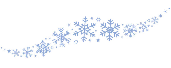 merry christmas greeting card with snowflake wave vector illustration