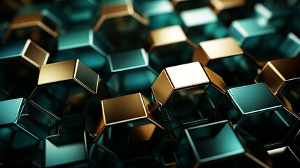 Fototapeta premium abstract background made of cubes HD 8K wallpaper Stock Photographic Image