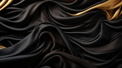 Fototapeta premium black satin background HD 8K wallpaper Stock Photographic Image