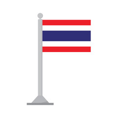 Thailand flag. Flag of Thailand isolated