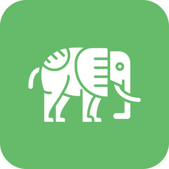 Circus Elephant Line Icon