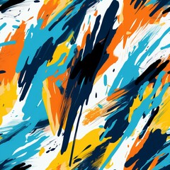 Abstract Brush Strokes Textile Pattern