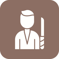 Knife Thrower Line Icon