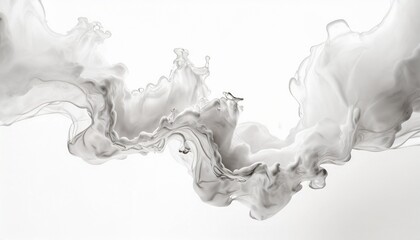 White liquid smoke abstract texture on a white background