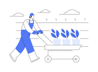 Reducing tillage isolated cartoon vector illustrations. © Visual Generation