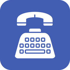 Telephone Typewriter Line Icon