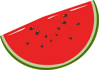 Watermelon Illustration, watermelon slice, ripe watermelon, fruit clipart 