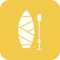 Paddleboarding Line Icon