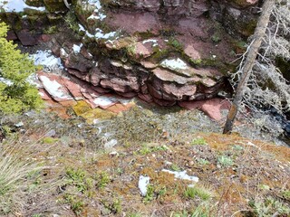 mountain waterfalls, hiking, trails, discover nature, beauty, red rock canyon