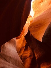View of Antelope Canyon with rock formations