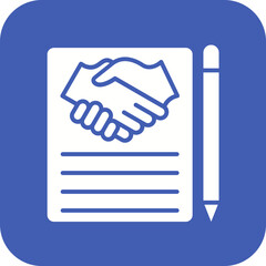 Franchise Agreement Line Icon