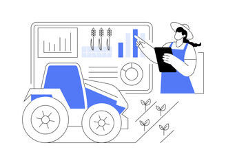 Analytics for crop yield forecast isolated cartoon vector illustrations.