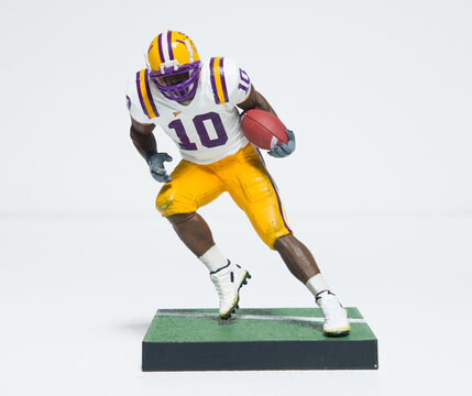 chicago, use, 01.01.2023 LSU Tigers football NCAA College Football Series 3, Joseph Addai Action Figure Football McFarlane Toys, american football pro athlete figure.