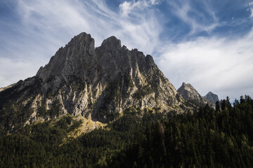 Lake Sant Maurici in national park of Aigüestortes y Estany de Sant Maurici, beautiful landscape in the Pyrenees mountains, Spain