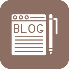 Blogging Line Icon