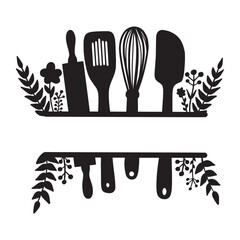 Stylish , fashionable  and awesome Kitchen typography art and illustrator