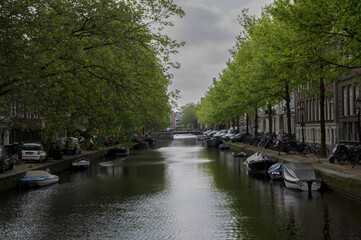 Zieseniskade And Lijnbaansgracht Canal At Amsterdam The Netherlands 26-5-2023