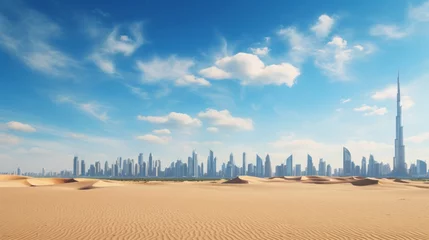 Crédence de cuisine en verre imprimé Dubai Desert in dubai city background.