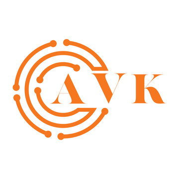 AVK letter design. AVK letter technology logo design on white background. AVK Monogram logo design for entrepreneur and business.