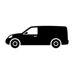 Car icon. Van, station wagon. Black silhouette. Side view. Vector simple flat graphic illustration. Isolated object on a white background. Isolate.