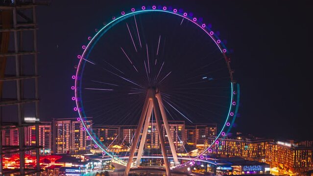 Ain Dubai Ferris in Dubai at night