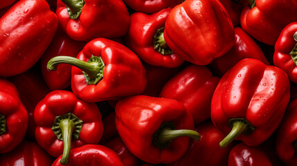 red bell peppers fresh vegetable background photography - obrazy, fototapety, plakaty