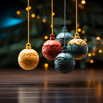 Christmas tree balls made from lego