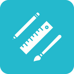 School Supplies Line Color Icon
