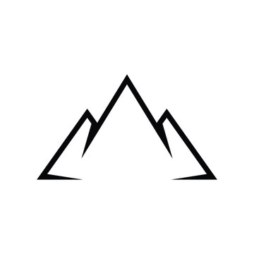 mountain logo element, mountain logo template, mountain icon vector