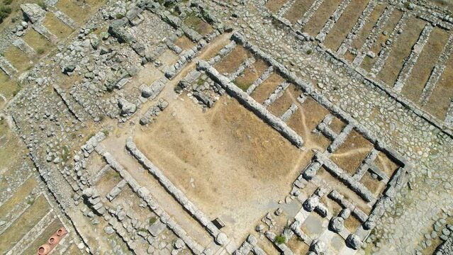 Aerial view of ancient city Hattusa in the capital of Hittites