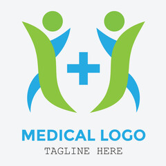 Medical logo - Health care - Symbol - Cross Sign - Design vector illustration.