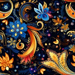 Paisley Floral Batik Pattern