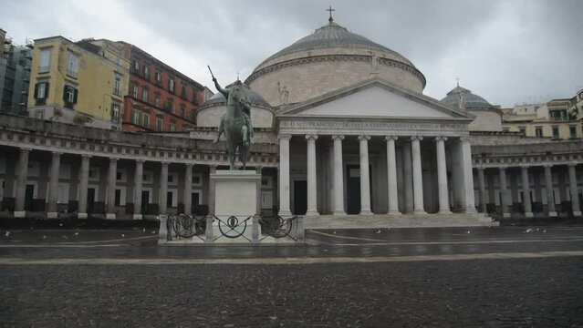 View of  Piazza del Plebiscito at dawn