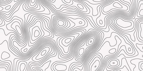 Fototapeta premium Natural printing illustrations of maps and Ocean topographic line map with curvy wave isolines vector 