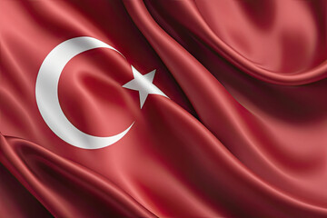 Obraz premium TÃ¼rkiye flag design Turkish flag waving