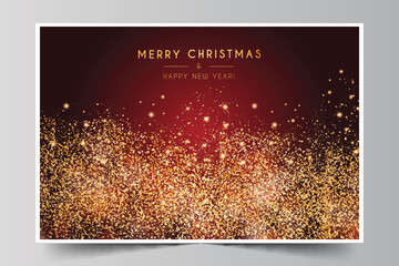 modern merry christmas happy new year background design vector illustration