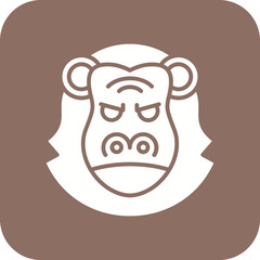 Orangutan Line Icon