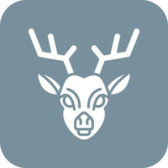 Reindeer Line Icon