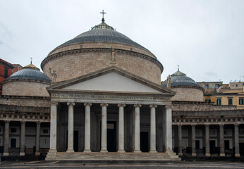 View of  Piazza del Plebiscito at dawn