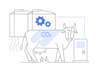 Methane capture abstract concept vector illustration.