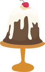 Custard pudding illustration