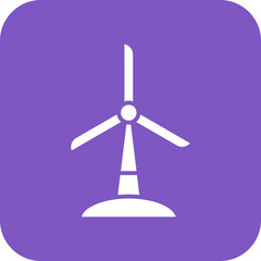 Wind Turbine Line Icon