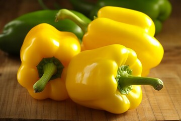 a vibrant yellow bell pepper - Powered by Adobe