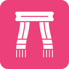 Scarf Line Color Icon