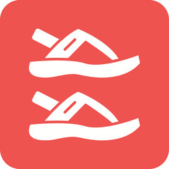 Sandal Line Color Icon